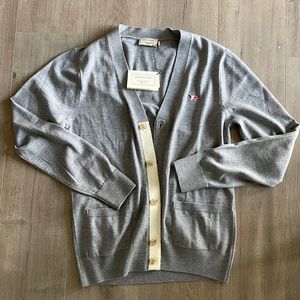 Maison Kitsune Grey Cardigan